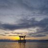 湖国の夜明け　白髭神社編