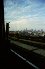 The train window of F