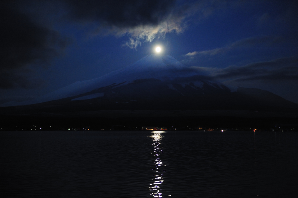 月夜の山中湖