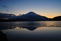 山中湖の夕暮れ