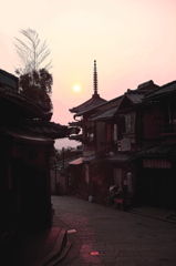夕暮れの街