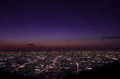 夕景の街