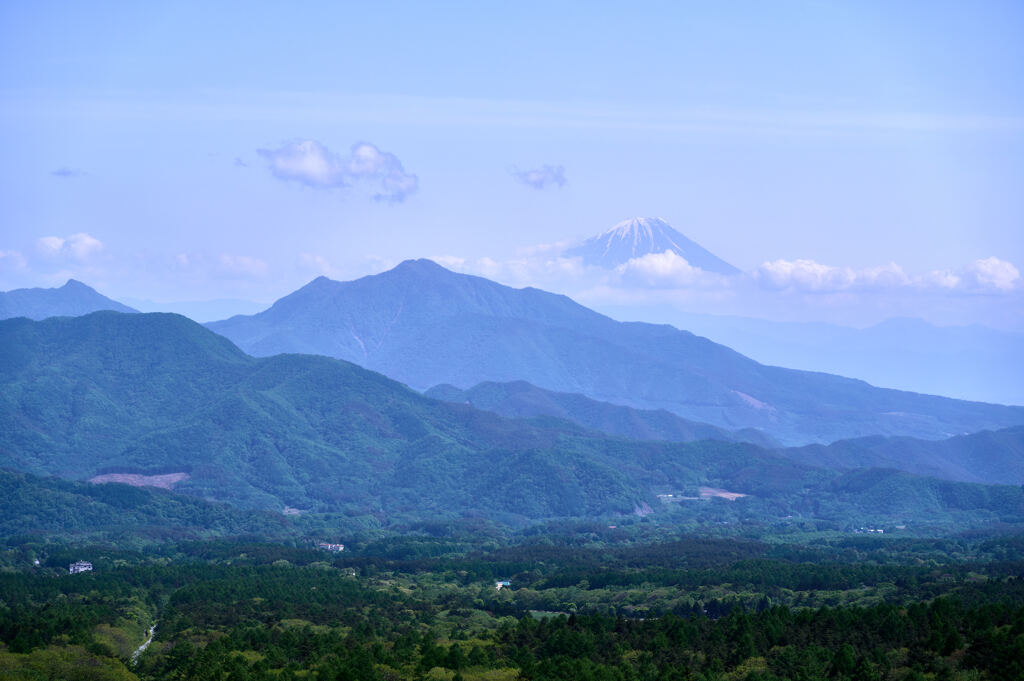 清里ハイキング 美し森より富士山を望む