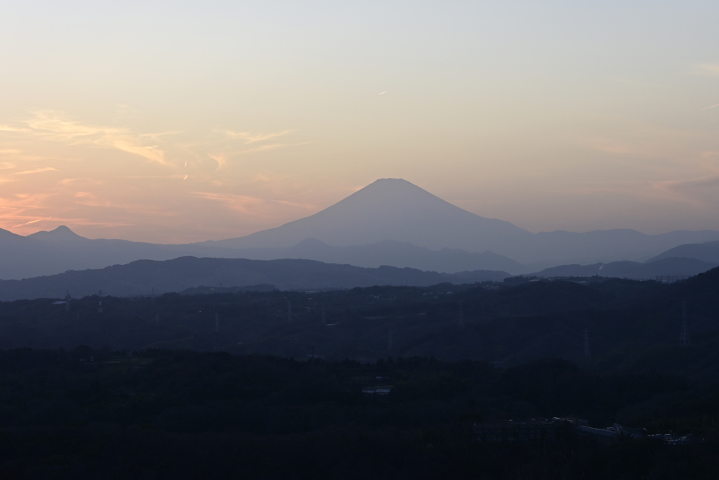 湘南平展望台より富士山を望む