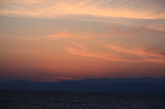 夕暮の海