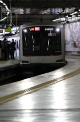 東横線渋谷駅にて