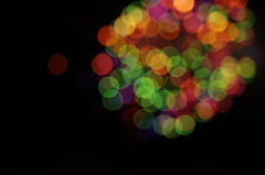 焦点はずれの花火