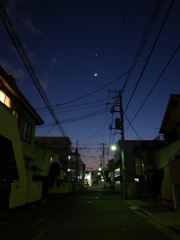 帰り道の夜空