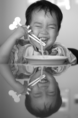 お箸練習中！！