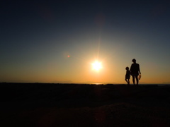 夕陽をながめながら・・・・