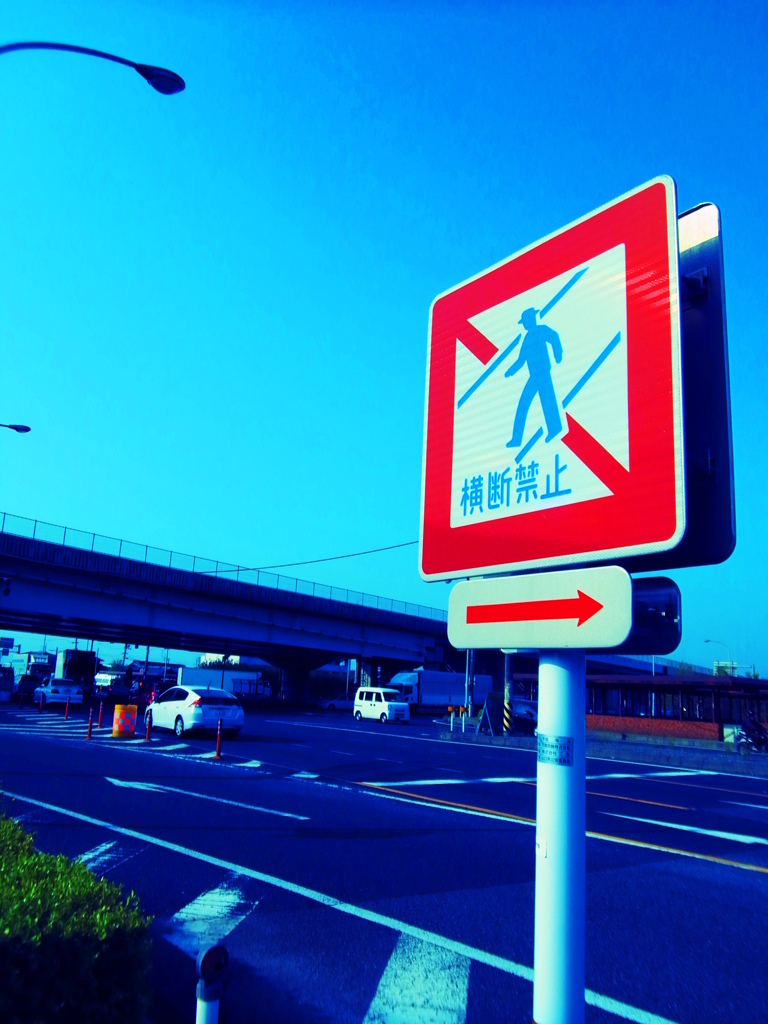 横断禁止