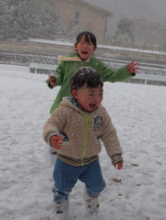 『雪だぁぁぁ～！！』