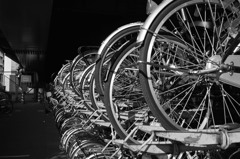 平和島駅前の自転車置き場