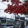 雪の北鎌倉駅
