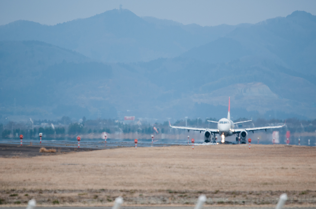 仙台空港にて