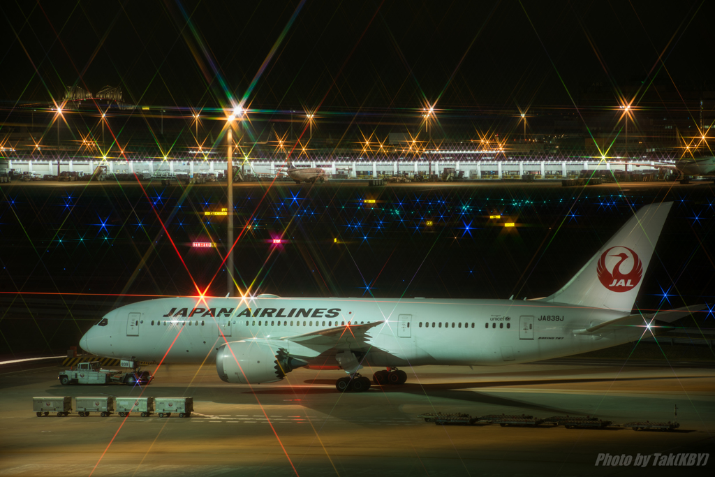 飛行機夜景~SNOW CROSS