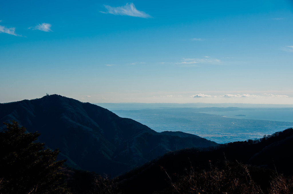 大山と江ノ島