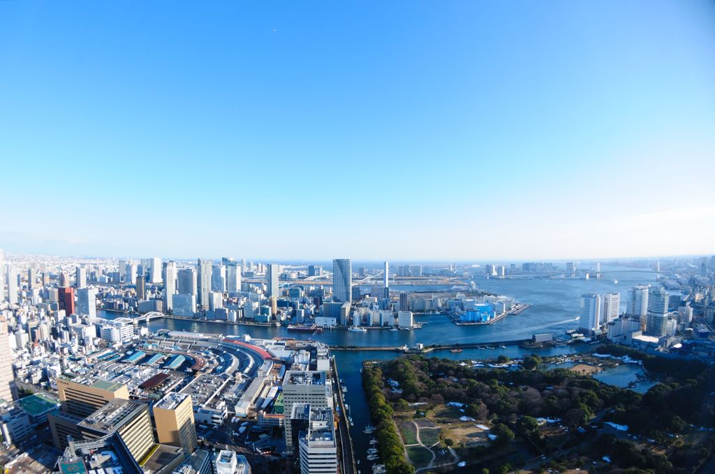 築地方面を望む