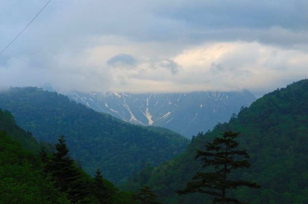 穂高岳の雪渓