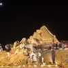 月夜の砂像