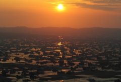 散居村・夕焼け・展望