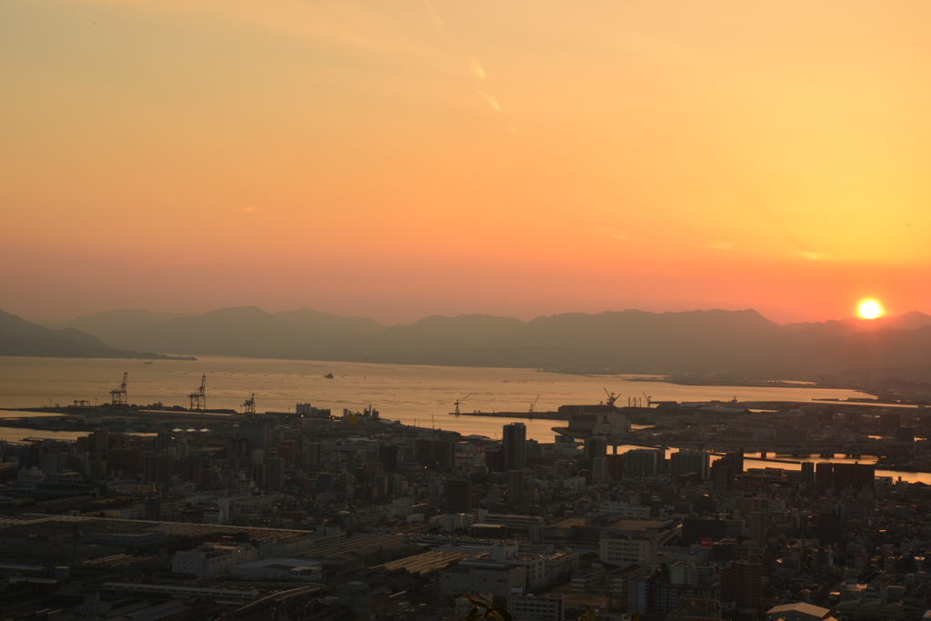 夕焼け from 黄金山-1