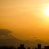 富士と夕日