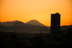 夕日と富士山と時々八王子市街地②