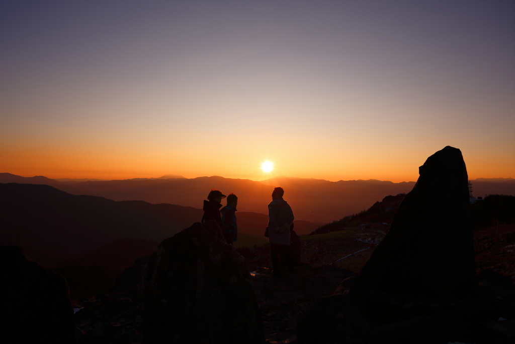 山上の夕暮れ