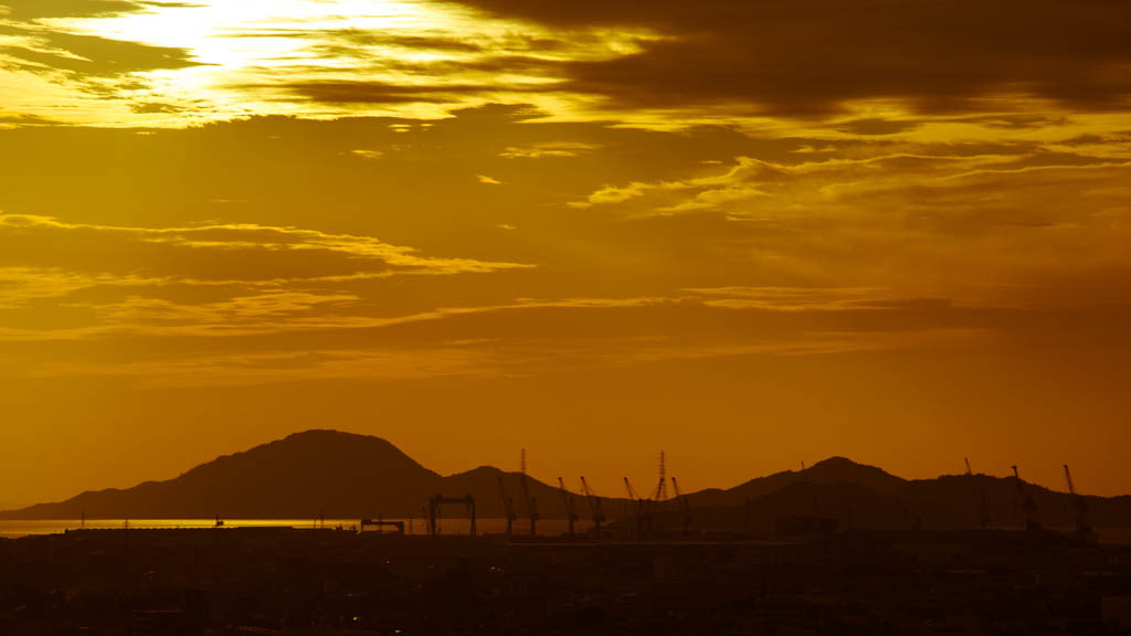 丸亀夕景