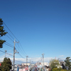 歩道橋から。