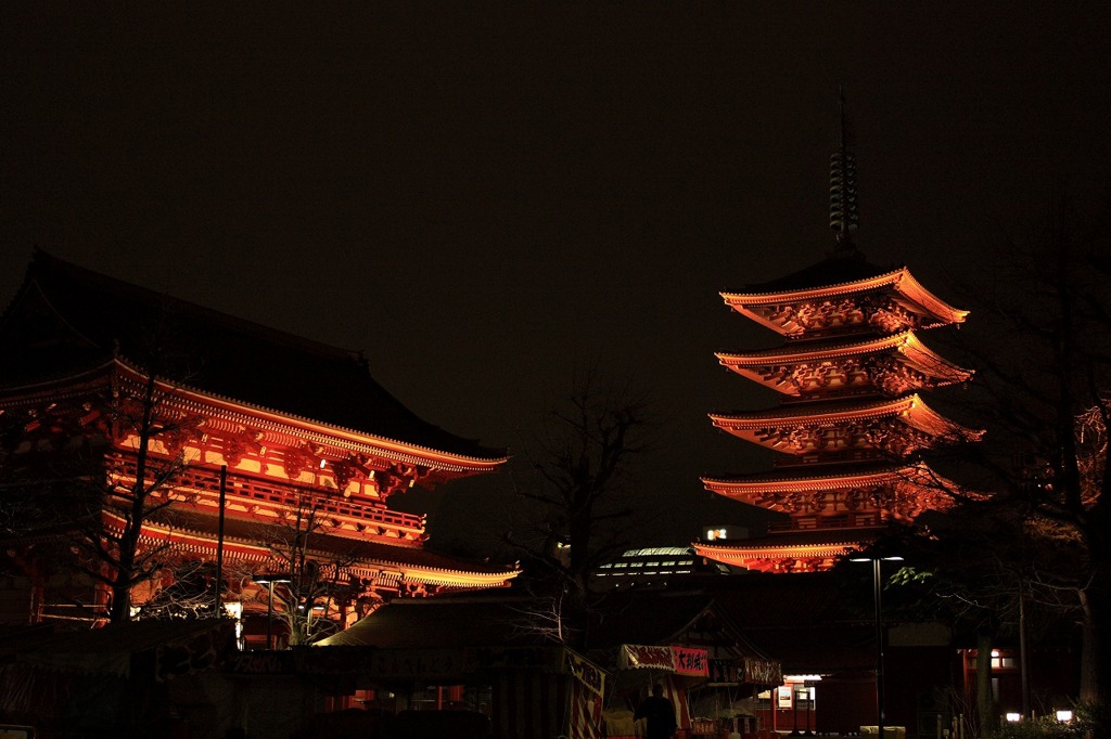 塔と門　浅草寺