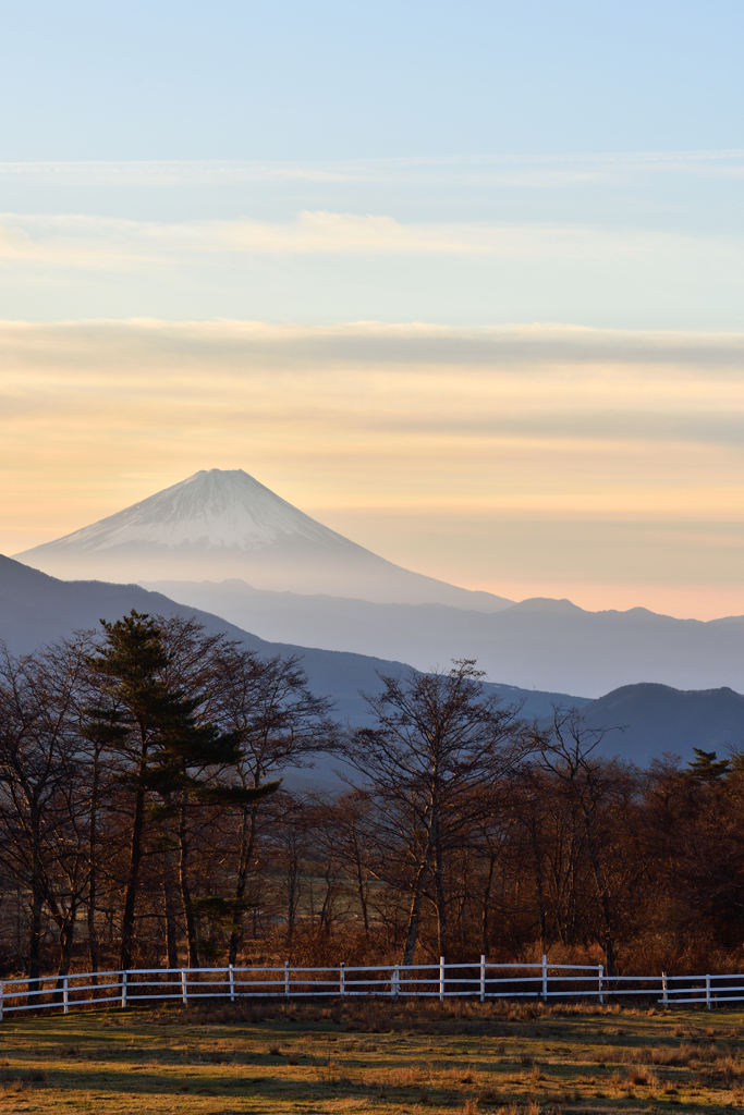 初冬の富士山