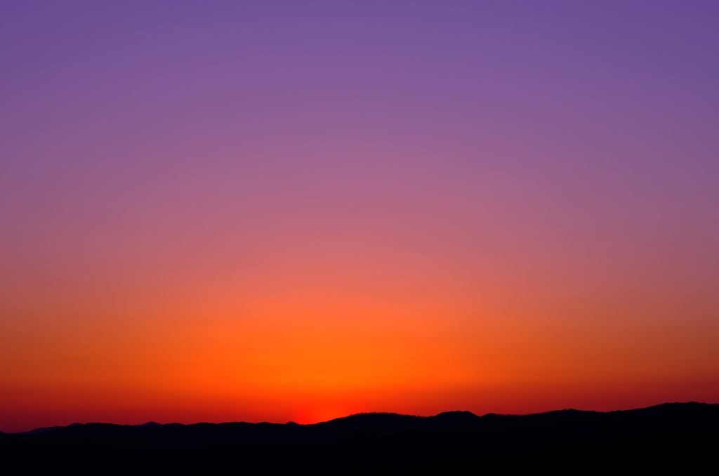 家族と見た夕空。２
