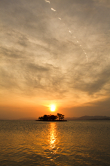 20120418宍道湖の夕陽