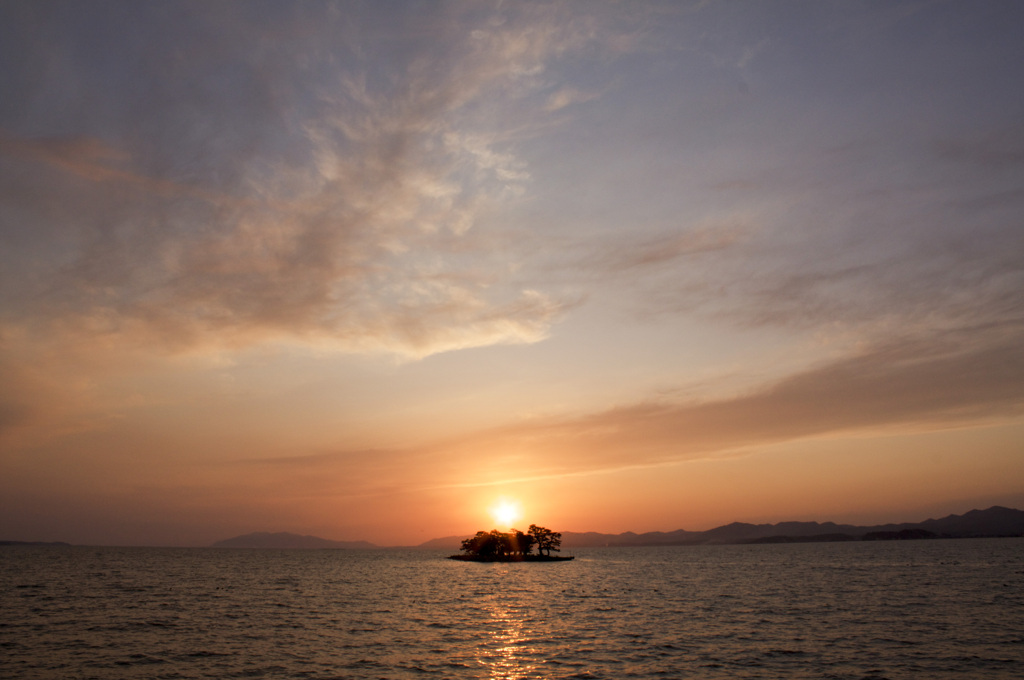 2012.04.05 宍道湖の夕陽1