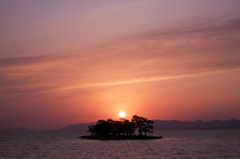 2012.04.05 宍道湖の夕陽2