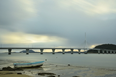 阿知須大橋の夕暮れ