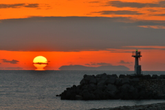 三神社の夜明け