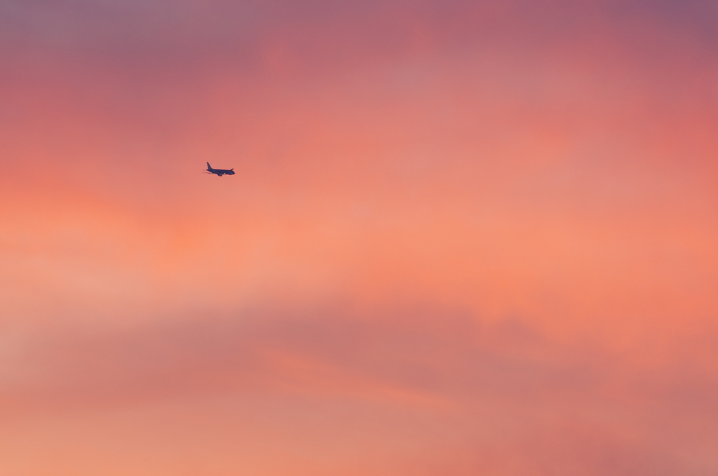 ピンクの空