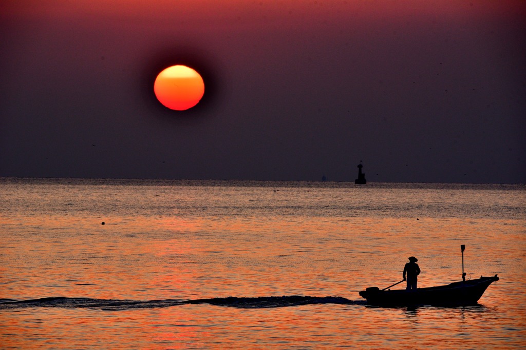 才塩ケ鼻での夕日1