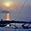 棚田からの夕日