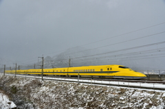 雪の中のドクターイエロー