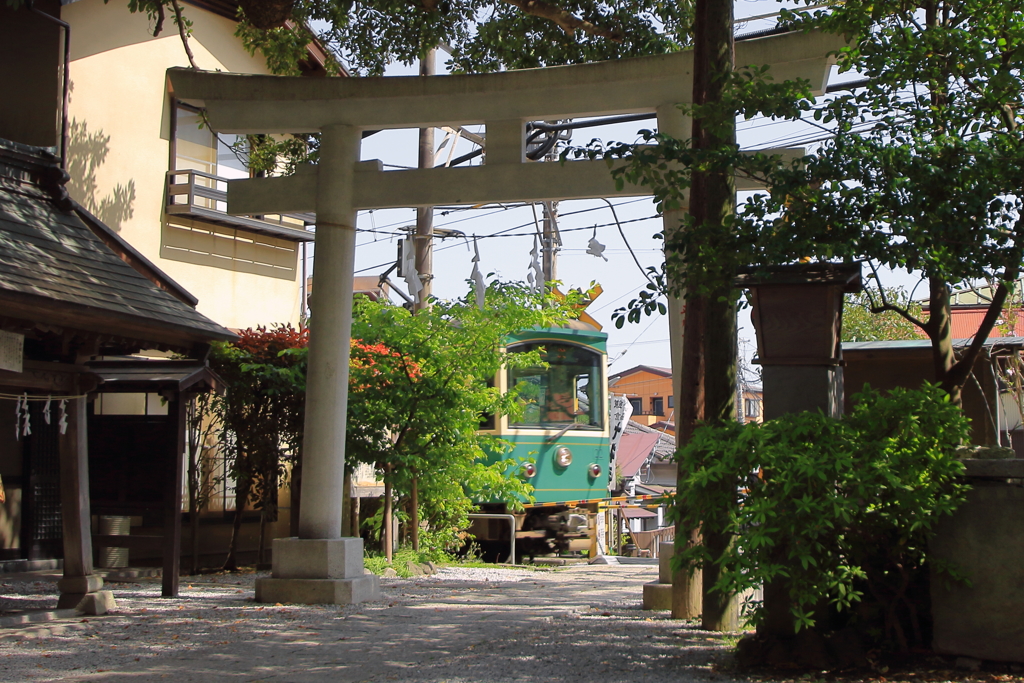 江ノ電（御霊神社）