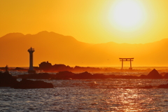 森戸の夕照