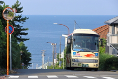 海の見える坂道