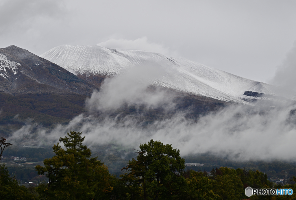 浅間冠雪