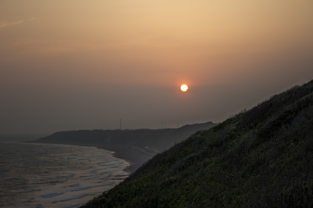 御前崎海岸ー夕日と風がみえるん台からの風景ー