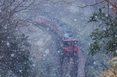 雪の九州鉄道