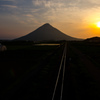 開聞岳の夕暮れ